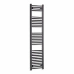 1800 mm High x 400 mm Wide Heated Towel Radiator Flat Black