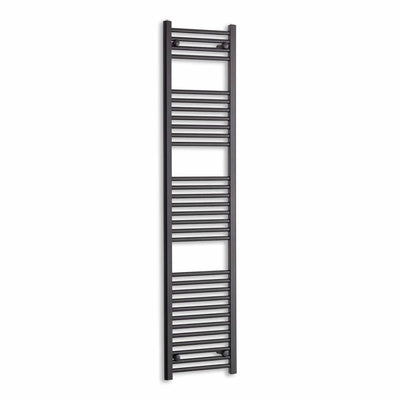 1800 mm High x 400 mm Wide Heated Towel Radiator Flat Black