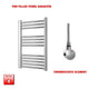 700 x 400mm Chrome Prefilled Electric Heated Towel Rail - Flat Ladder Radiator