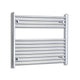 700x800mm Chrome Dual Fuel Flat Heated Towel Rail Radiator - Elegant Radiators
