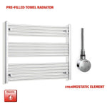 800x1200mm Pre-Filled Electric Heated Towel Rail Chrome