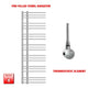 1500x500mm Difta Pre Filled Electric Towel Rail Flat Chrome