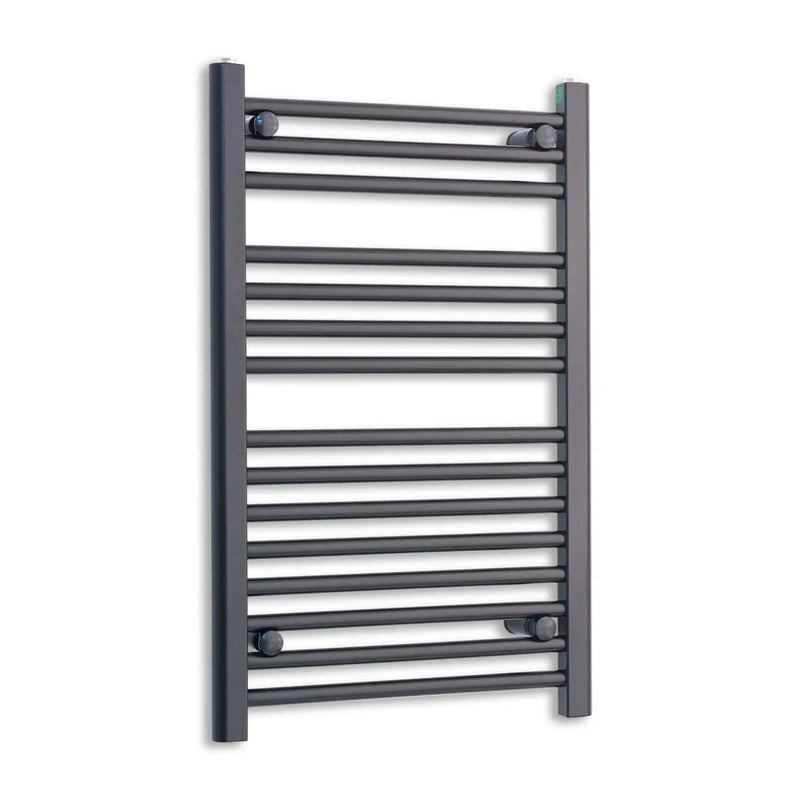 800 mm High x 500 mm Wide Heated Towel Radiator Flat Black