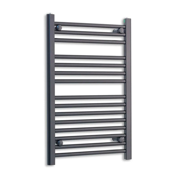 800 mm High x 600 mm Wide Heated Towel Radiator Flat Black