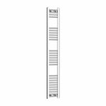 1600x250mm Heated Straight Towel Rail Radiator Chrome