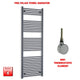 1800x600mm Flat Anthracite Pre-Filled Electric Heated Towel Rail Radiator