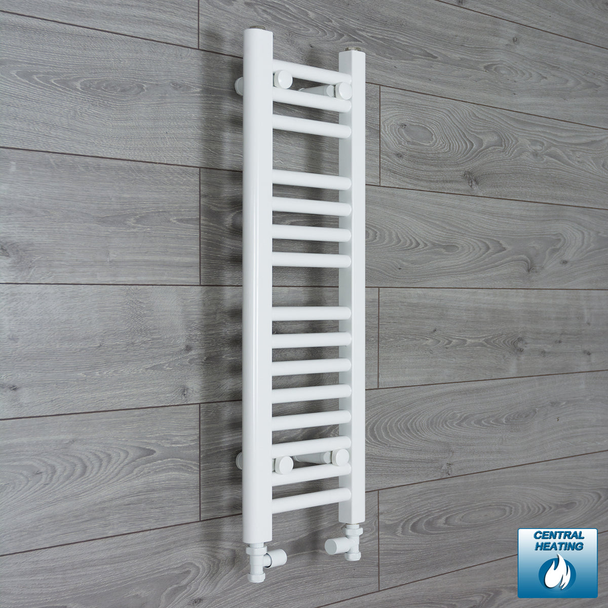 800 mm High 200 mm Wide White Towel Rail Central Heating