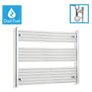 800 x 1000 Chrome Dual Fuel Flat Heated Towel Rail Radiator