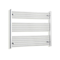 Without Valves 800 x 1000 Heated Straight Towel Rail Radiator Chrome