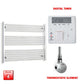 ER-Touch Thermostatic / Digital Timer 800 x 1000 Pre-Filled Electric Heated Towel Radiator Straight Chrome