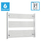 800 x 1200 Chrome Dual Fuel Flat Heated Towel Rail Radiator