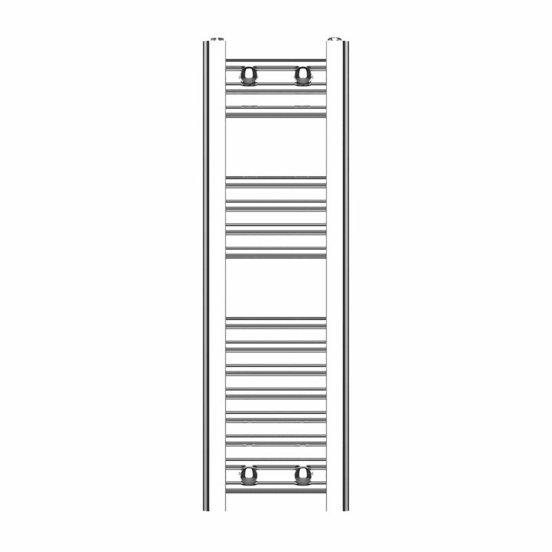 800 x 250 Chrome Dual Fuel Flat Heated Towel Rail Radiator