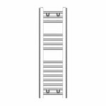800 x 250 Chrome Dual Fuel Flat Heated Towel Rail Radiator