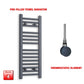 ER-Touch Thermostatic / No Timer 800 x 300 Flat Anthracite Pre-Filled Electric Heated Towel Rail