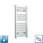 800x350mm Heated Straight Towel Rail Radiator Chrome