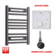 ER-Touch Thermostatic / Booster Timer 800 x 450 Flat Black Pre-Filled Electric Heated Towel Radiator HTR
