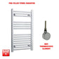 ER-Wifi Thermostatic / No Timer 800 x 450 Pre-Filled Electric Heated Towel Radiator Straight Chrome