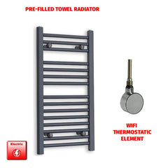 ER-Wifi Thermostatic / No Timer 800 x 500 Flat Anthracite Pre-Filled Electric Heated Towel Radiator HTR