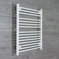 Without Valves 800 x 500 Heated Towel Rail Flat White Central Heating