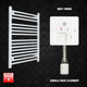 Single Heat / Wifi Timer 800 x 500 Pre-Filled Electric Heated Towel Radiator White HTR