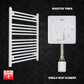 Single Heat / Booster Timer 800 x 500 Pre-Filled Electric Heated Towel Radiator White HTR