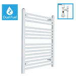 White Dual Fuel Heated Towel Rail 800 x 500mm