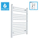 White Dual Fuel Heated Towel Rail 800 x 500mm