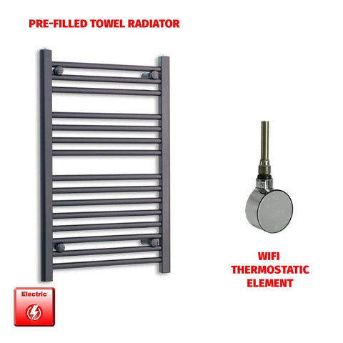 ER-Wifi Thermostatic / No Timer 800 x 550 Flat Black Pre-Filled Electric Heated Towel Radiator HTR