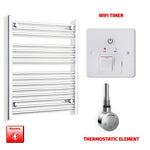 ER-Touch Thermostatic / Wifi Timer 800 x 550 Pre-Filled Electric Heated Towel Rail Straight Chrome