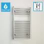 800x600mm Chrome Dual Fuel Flat Heated Towel Rail Radiator