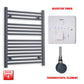 ER-Touch Thermostatic / Booster Timer 800 x 600 Flat Anthracite Pre-Filled Electric Heated Towel Rail HTR