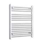 Straight / Without Valves 800 x 600 Heated Flat or Curved Towel Radiator Chrome