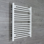 Without Valves 800 x 600 Heated Towel Rail Flat White Central Heating
