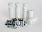 White Heated Towel Rail Dimensions - 550mm Pipe Centre, 600mm Overall Width