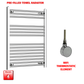 Flat / ER-Wifi Thermostatic / No Timer 800 x 700 Pre-Filled Electric Heated Towel Radiator Chrome