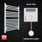 ER-Touch Thermostatic / Digital Timer 800 x 700 Pre-Filled Electric Heated Towel Radiator White HTR