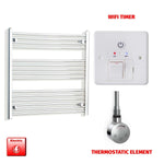 Flat / ER-Touch Thermostatic / Wifi Timer 800 x 750 Pre-Filled Electric Heated Towel Radiator Chrome