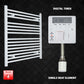 Single Heat / Digital Timer 800 x 750 Pre-Filled Electric Heated Towel Rail White HTR