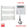 ER-Touch Thermostatic / Digital Timer 800 x 800 Pre-Filled Electric Heated Towel Rail Straight Chrome