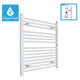 White Dual Fuel Heated Towel Rail 800 x 900mm