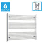 800x950mm Chrome Dual Fuel Flat Heated Towel Rail Radiator
