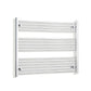 Without Valves 800mm High 1100mm Wide Flat Chrome Heated Towel Rail