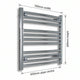 800mm High x 700mm Wide Heated Curved Towel Radiator Chrome - Elegant Radiators
