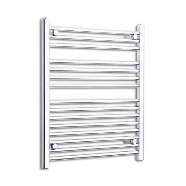 Without Valves 800mm High x 700mm Wide Heated Straight Towel Radiator Chrome