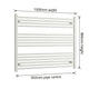 800x1000mm Towel Rail Radiator Flat White Central Heating - Elegant Radiators