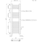 800x250mm Pre Filled Electric Towel Rail Straight Chrome - Elegant Radiators