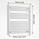 800x700mm Towel Rail Radiator Flat White Central Heating - Elegant Radiators