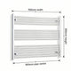 800x950mm Heated Straight Towel Rail Radiator Chrome - Elegant Radiators