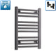 600x450mm Heated Towel Rail Radiator Flat Black