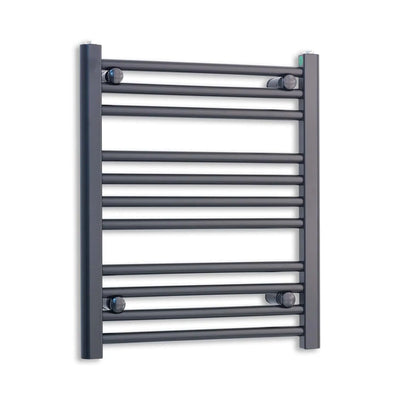 600 mm High x 600 mm Wide Heated Towel Radiator Flat Black